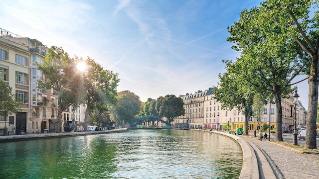 Paisagem do Canal Saint Martin Paisagem do Canal Saint Martin