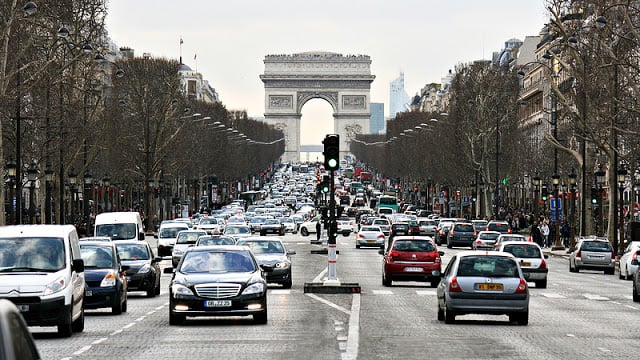 Vista do Arco do Triunfo em Paris Vista do Arco do Triunfo em Paris