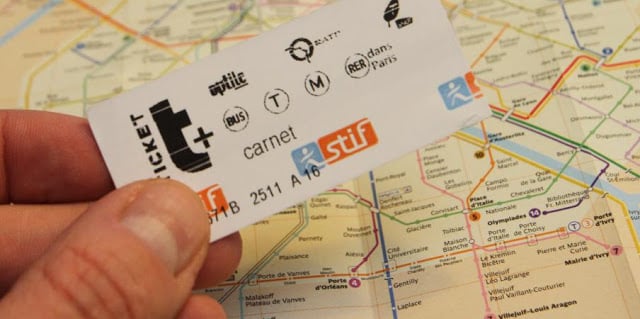 Bilhete de metrô em Paris Bilhete de metrô em Paris