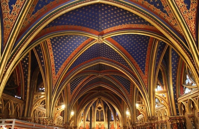 Detalhes do Teto da Sainte Chapelle em Paris Detalhes do Teto da Sainte Chapelle em Paris