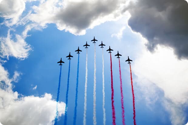 Aviões no céu da França Aviões no céu da França
