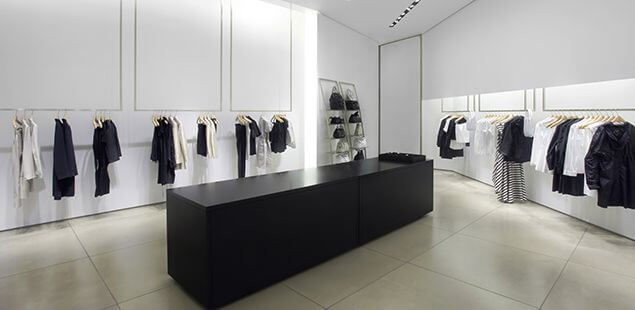 Loja Jil Sander na Champs-Élysées Loja Jil Sander na Champs-Élysées
