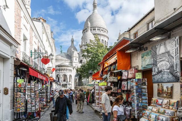 Bairro Montmartre em Paris Bairro Montmartre em Paris