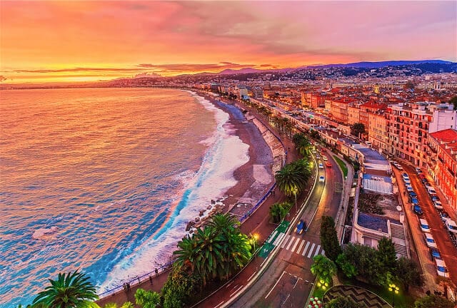 Vista de Nice na França Vista de Nice na França