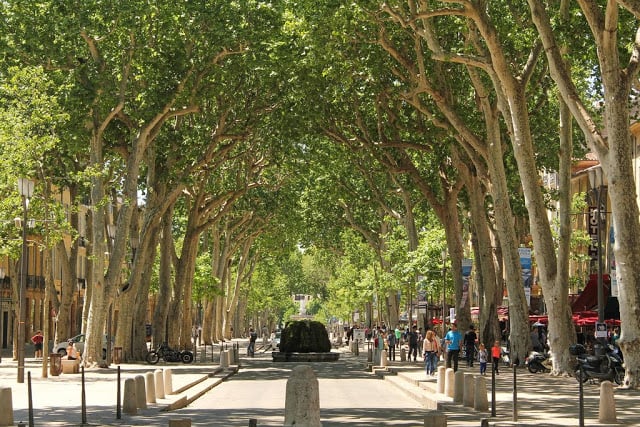 Cours Mirabeau em Aix Cours Mirabeau em Aix